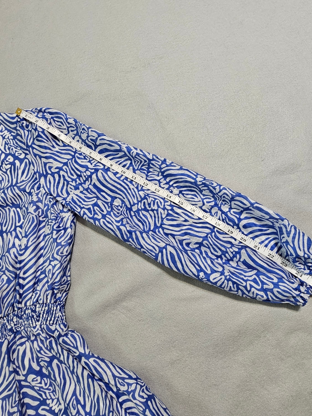 Lilly Pulitzer Blue White Zebra Print Linen Blend Mini Dress Size 6 Boho Preppy - Picture 10 of 10